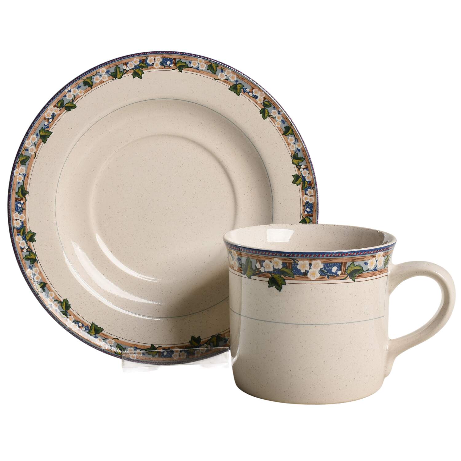 Springfest Flat Cup & Saucer Set by Christopher Stuart-1