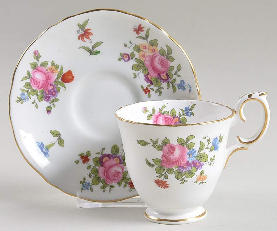 CRS34 Footed Demitasse Cup & Saucer Set by Crown Staffordshire-1