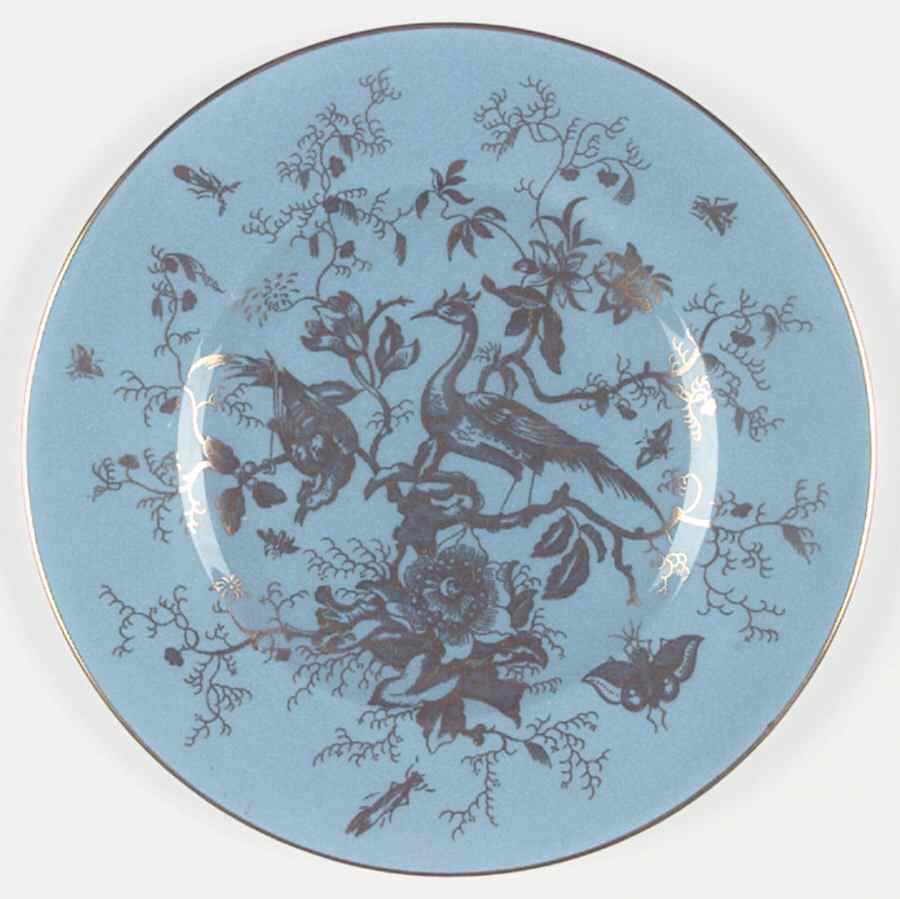Cairo Gold On Medium Blue (Smooth) Salad Plate by Coalport-1