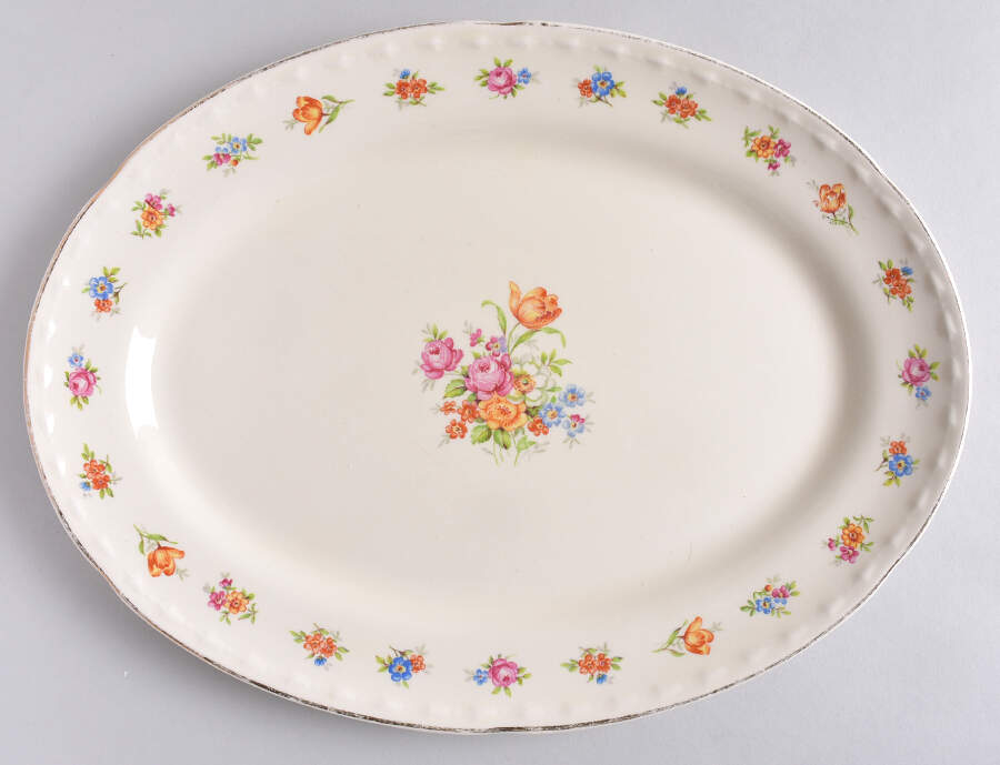 CRO106 14" Oval Serving Platter by Crooksville-1