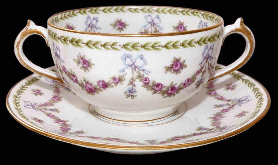 CHF323 Flat Bouillon Cup & Saucer by Charles Field Haviland-1