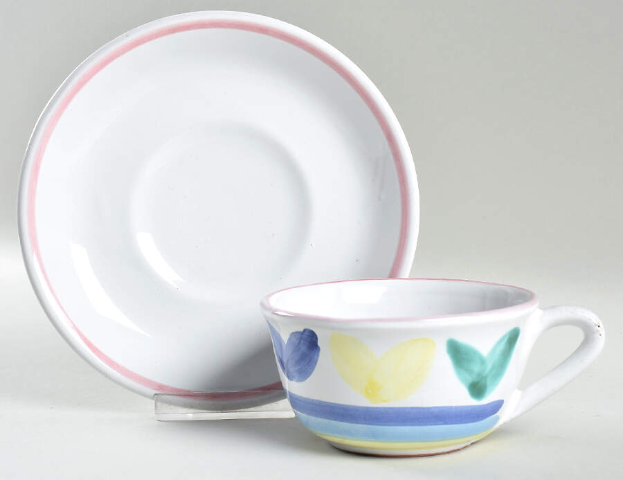 MELISSO Flat Cup & Saucer Set by Caleca-1