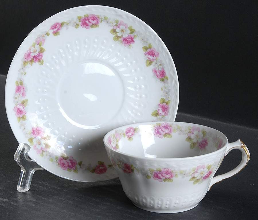 CHF324 Flat Cup & Saucer Set by Charles Field Haviland-1