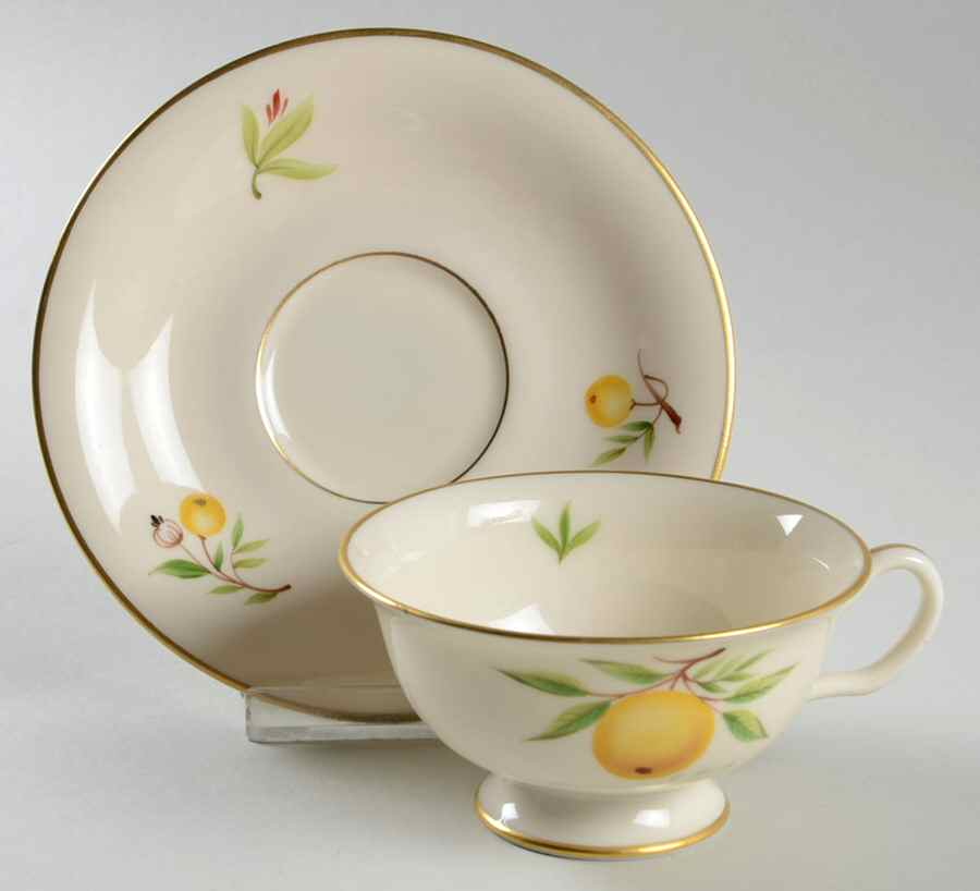 200 Footed Cup & Saucer Set by Castleton (USA)-1