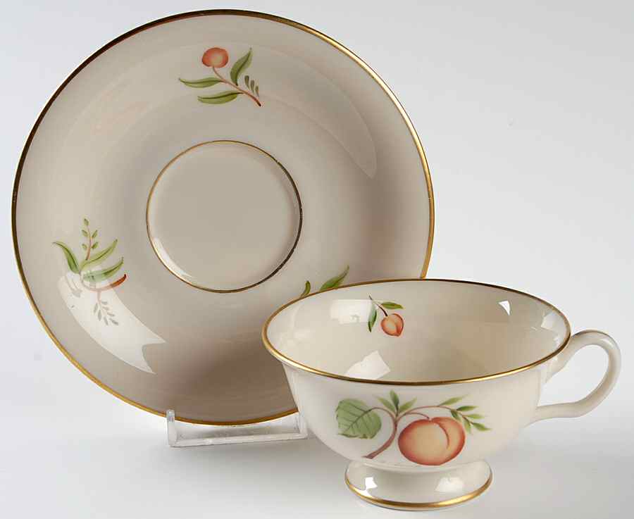 200 Footed Cup & Saucer Set by Castleton (USA)-1