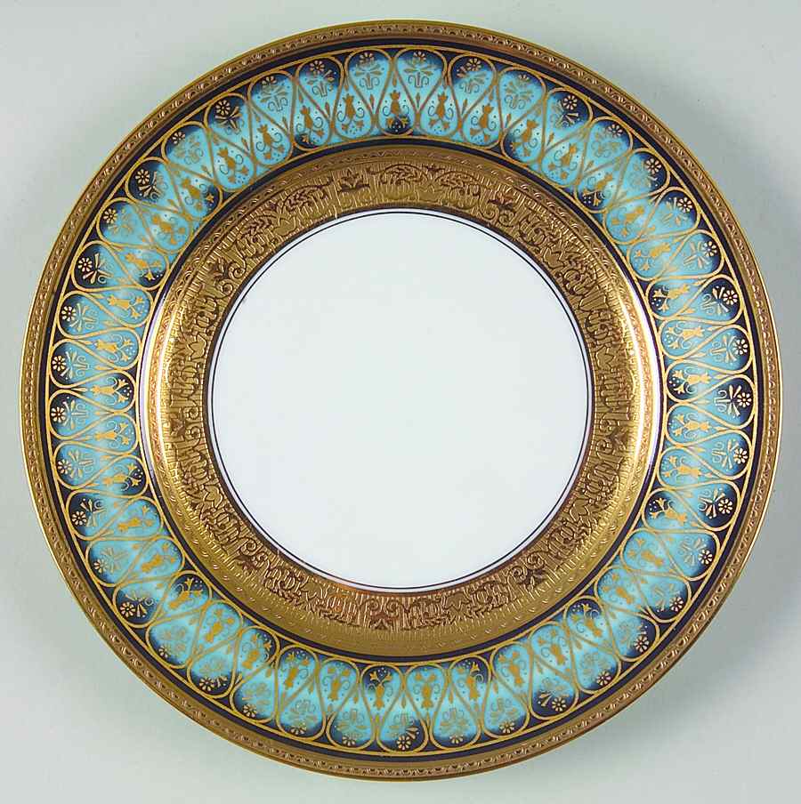 Golden Fire Blue Salad Plate by Charles Field Haviland-1