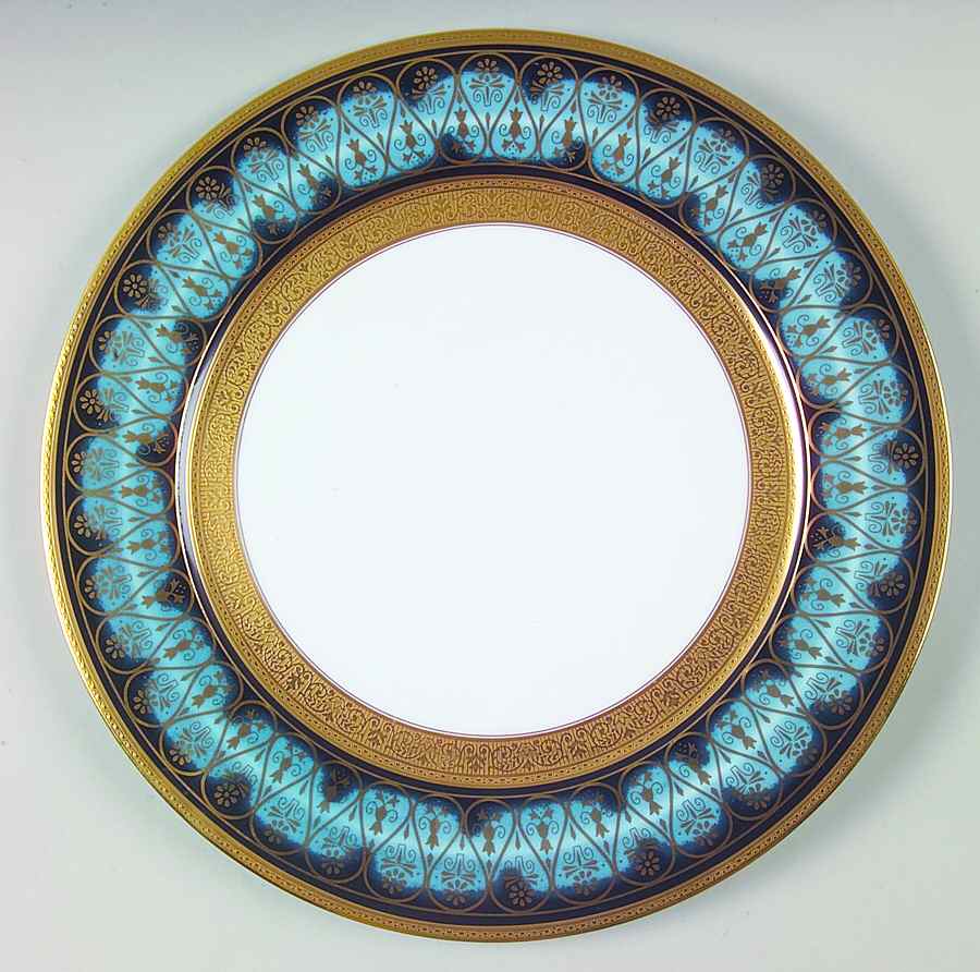 Golden Fire Blue Service Plate (Charger) by Charles Field Haviland-1