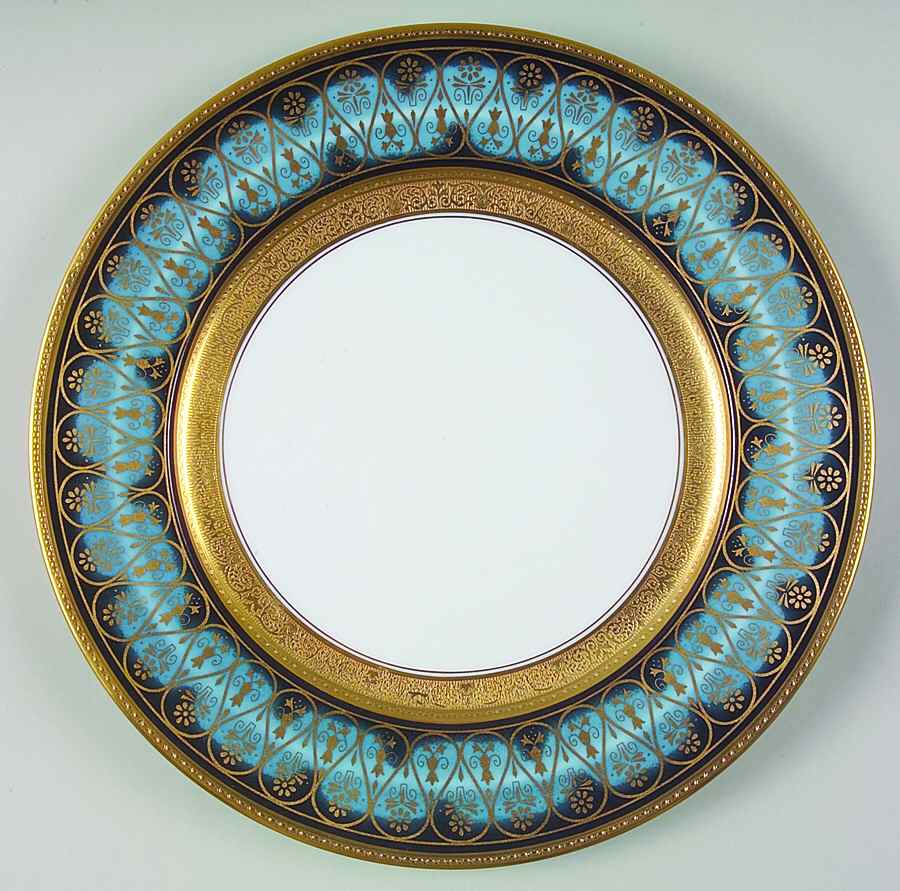 Golden Fire Blue Service Plate (Charger) by Charles Field Haviland-1