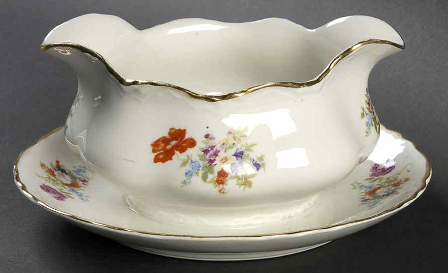 COS2 Gravy Boat with Attached Underplate by Colonial Silver -1