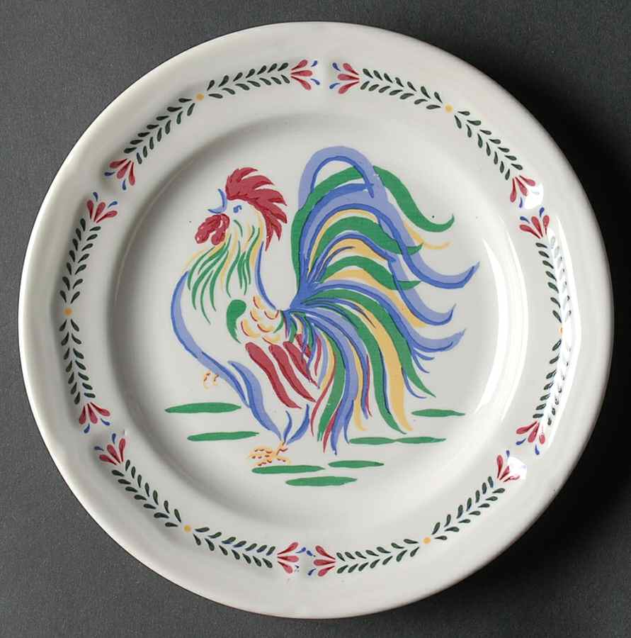Sunrise Rooster Salad Plate by Century China-1