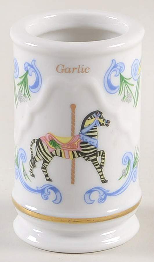 Carousel Garlic Spice Jar No Lid by Lenox-1