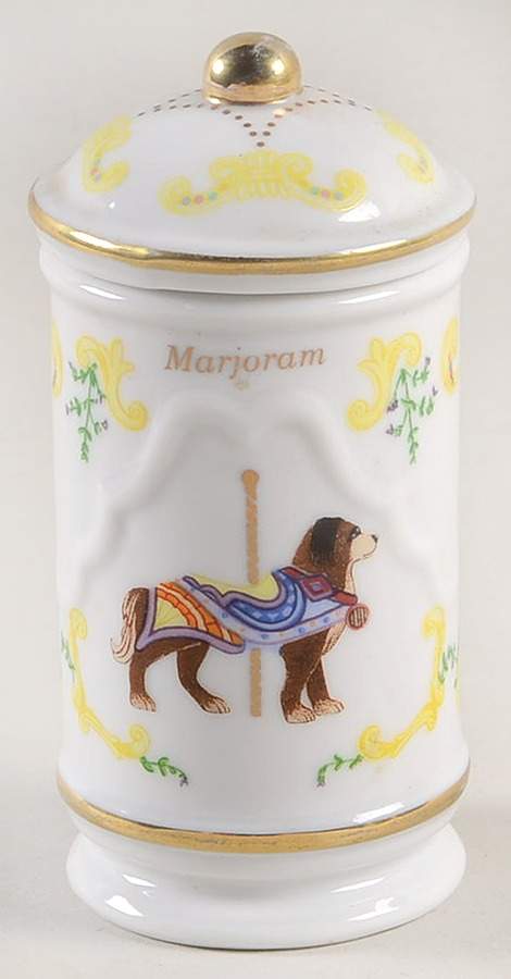 Carousel Marjoram Spice Jar & Lid by Lenox-1