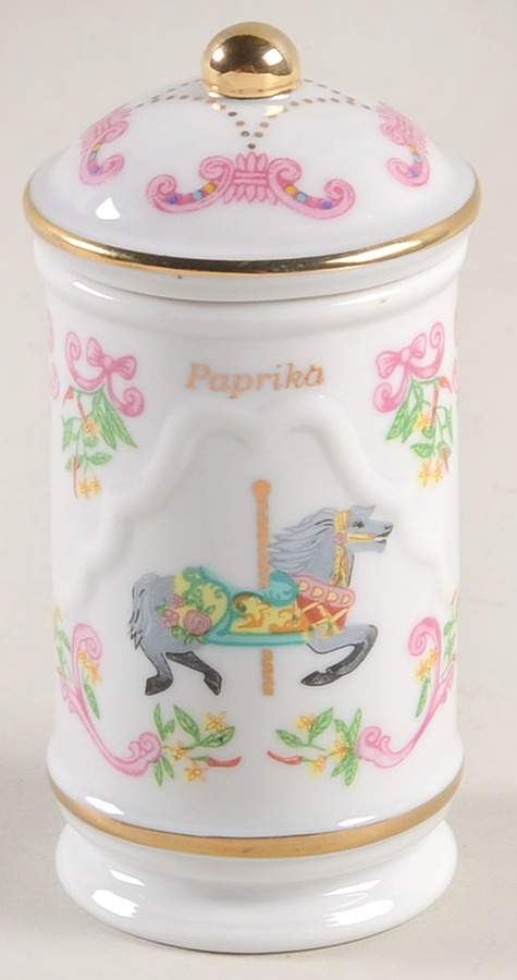 Carousel Paprika Spice Jar & Lid by Lenox-1