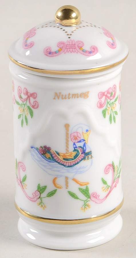 Carousel Nutmet Spice Jar & Lid by Lenox-1