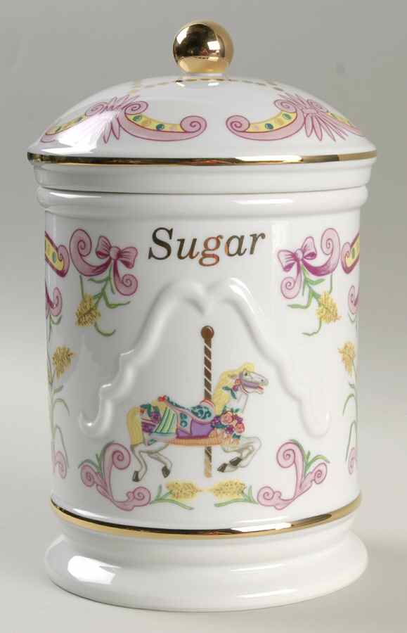 Carousel Sugar Canister & Lid by Lenox-1