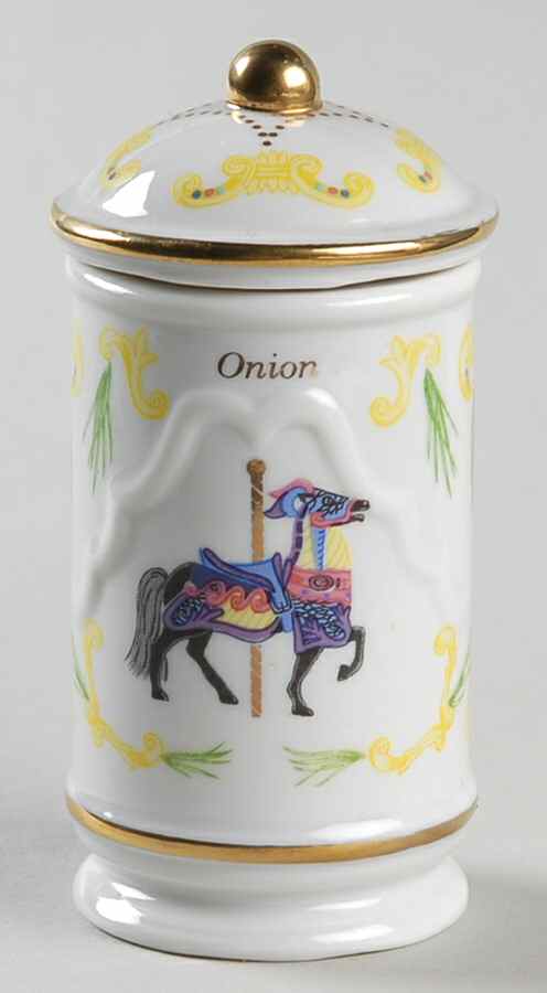 Carousel Onion Spice Jar & Lid by Lenox-1