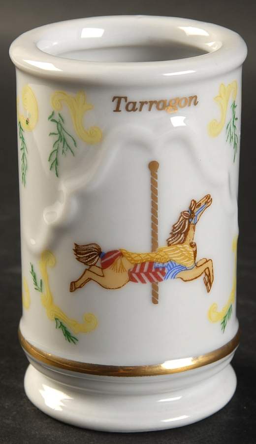Carousel Tarragon Spice Jar No Lid by Lenox-1