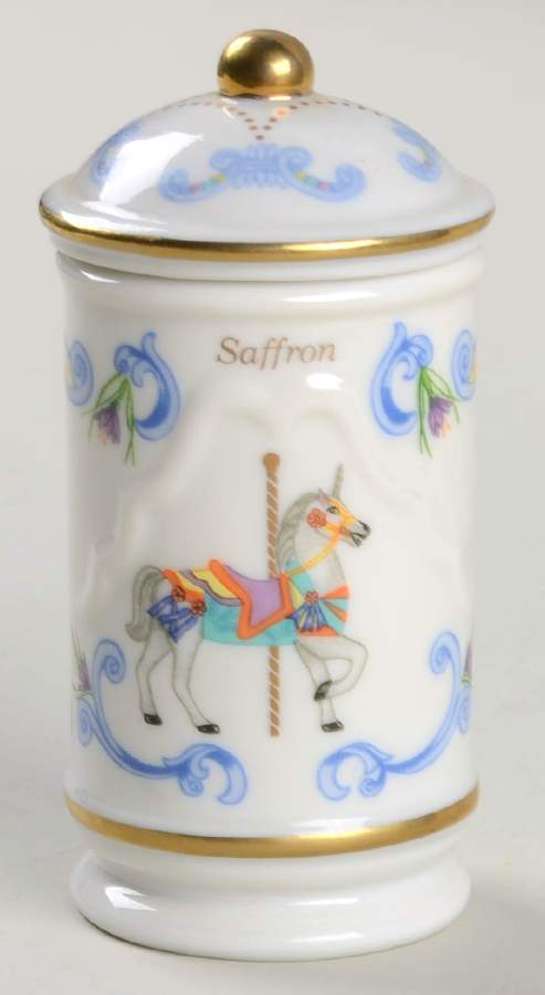 Carousel Saffron Spice Jar & Lid by Lenox-1