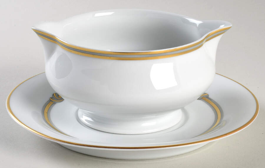 Ruban Or Gravy Boat & Underplate by Christofle-1