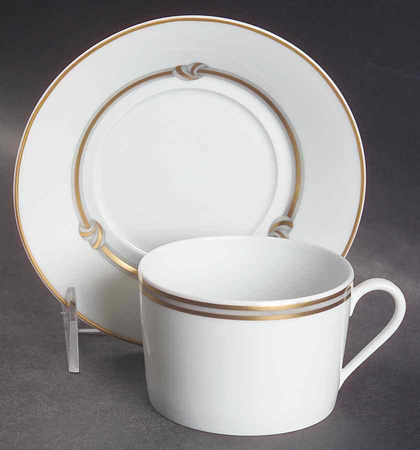 Ruban Or Flat Cup & Saucer Set by Christofle-1