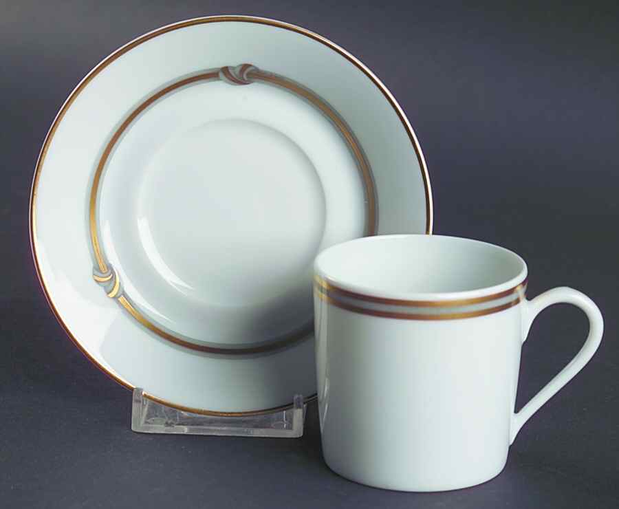 Ruban Or Flat Demitasse Cup & Saucer Set by Christofle-1