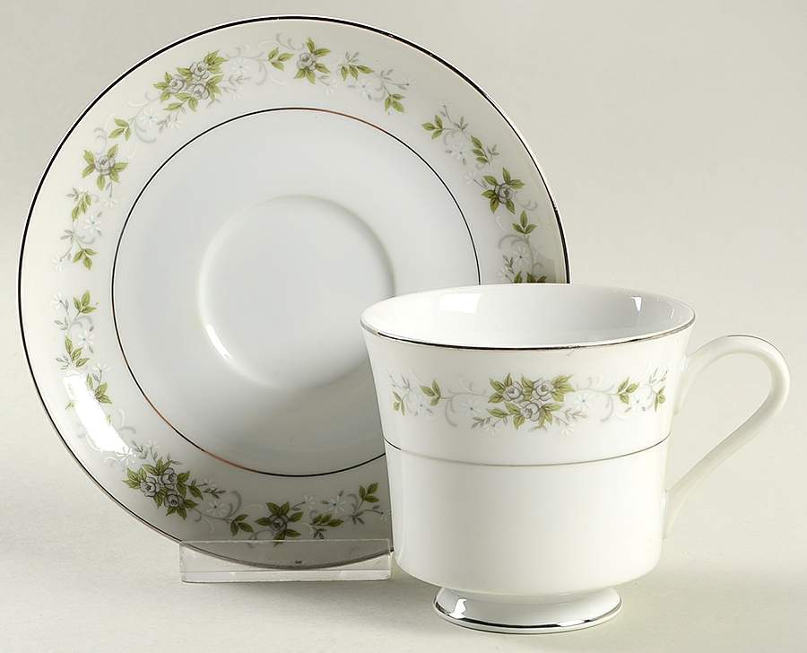 Ascot Footed Cup & Saucer Set by Carlton (Japan)-1