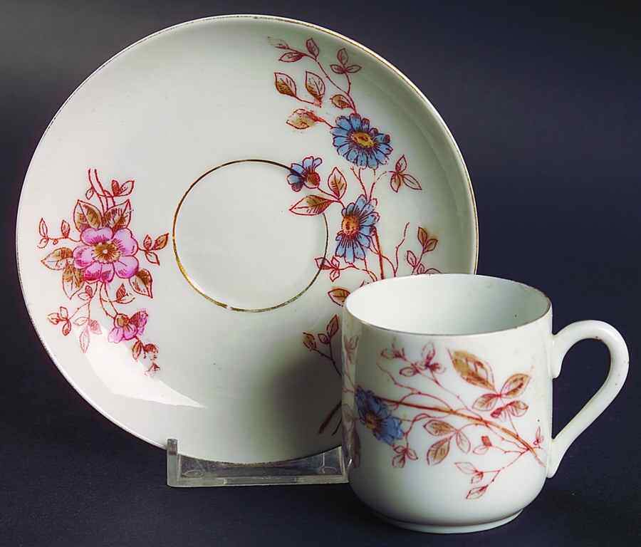1446 Flat Demitasse Cup & Saucer Set by Marx & Gutherz-1