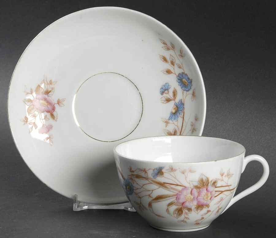 1446 Flat Cup & Saucer Set by Marx & Gutherz-1