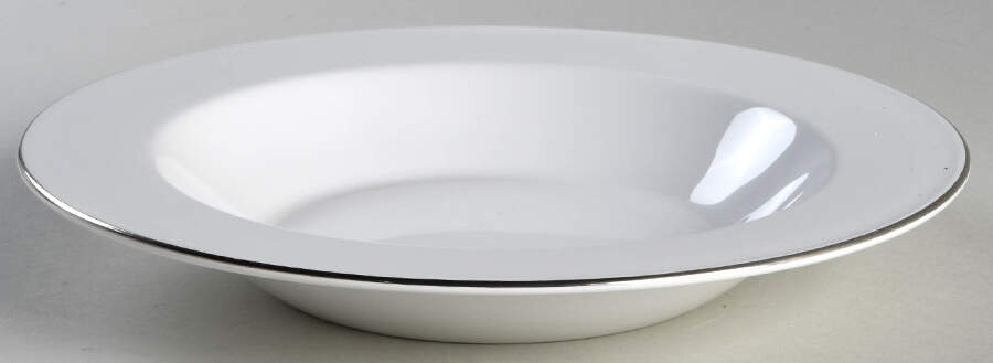 Platinum Edge (Pyroceram, Coupe) Rim Soup Bowl by Corning Corelle-1