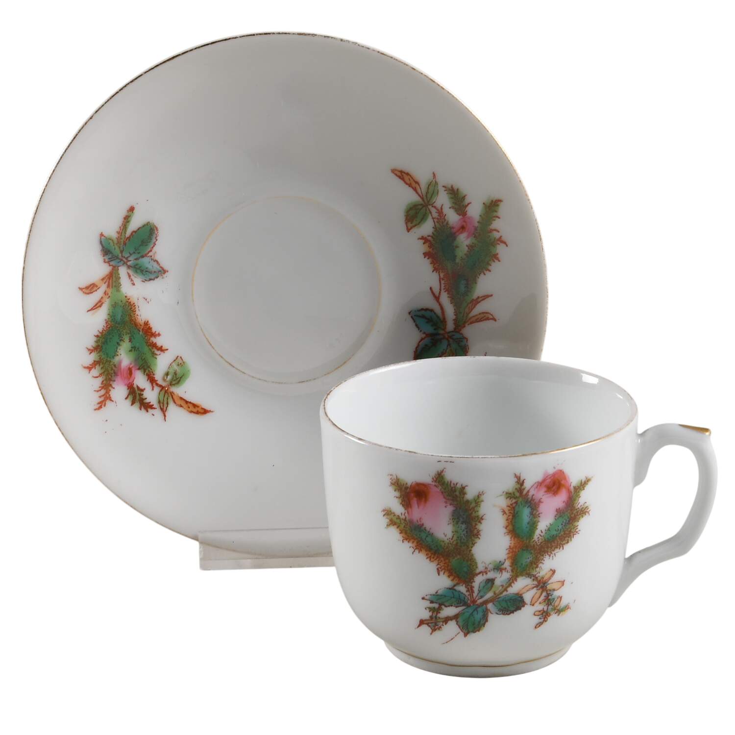 CHF335 Flat Cup & Saucer Set by Charles Field Haviland-1