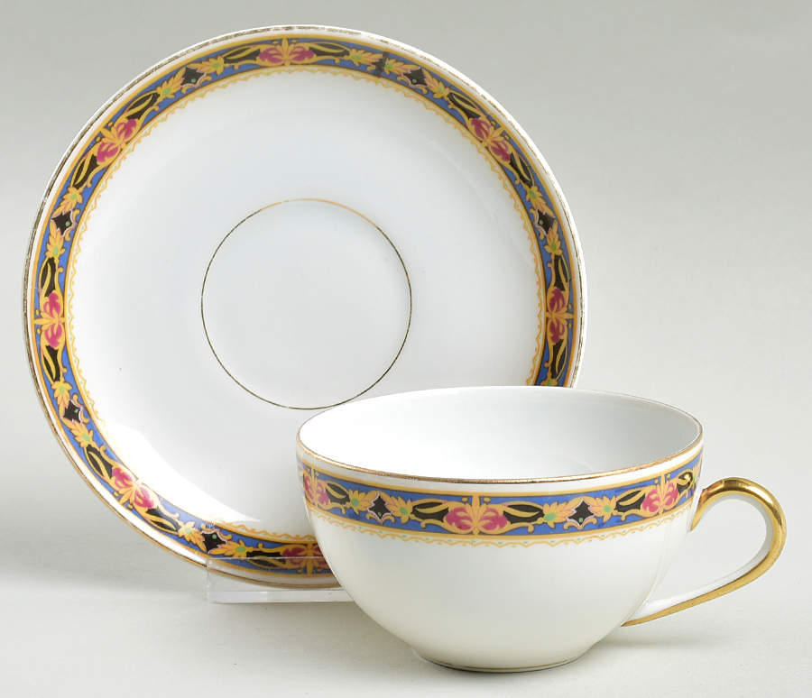 2317 Flat Cup & Saucer Set by Carl Tielsch-1