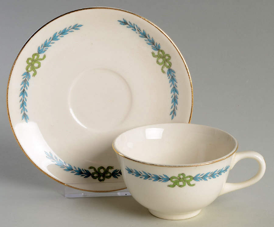 CRO112 Flat Cup & Saucer Set by Crooksville-1