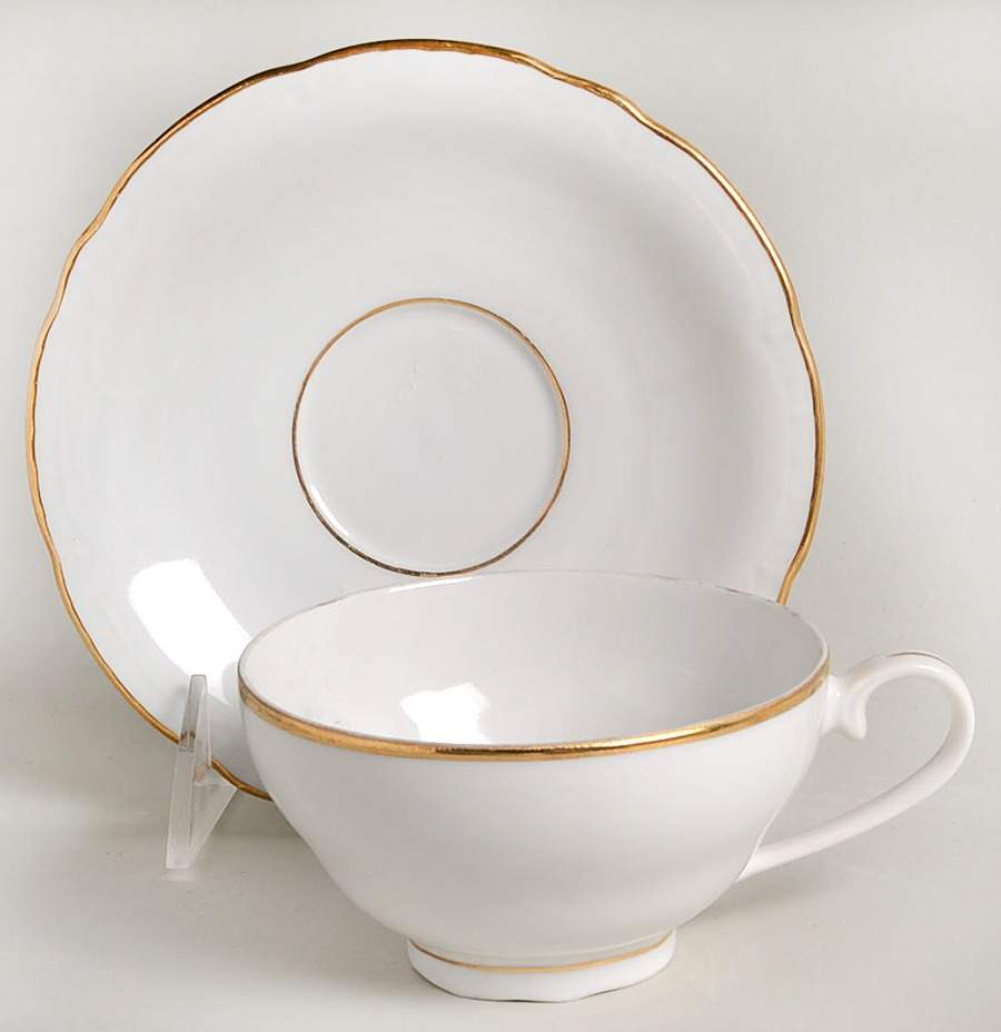 Empress Footed Cup & Saucer Set by Czechia-Czechoslovakia-1