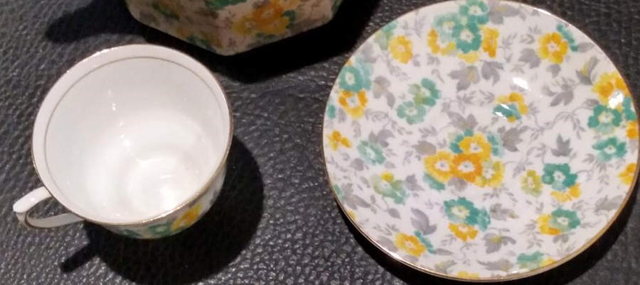 CLC31 Flat Cup & Saucer Set by Colclough-1