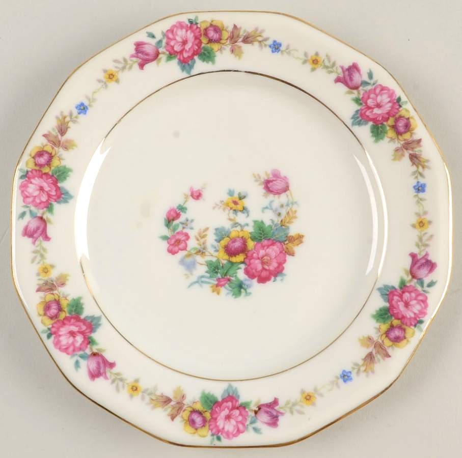 Ivory Rose Bread & Butter Plate by Crown Imperial-1