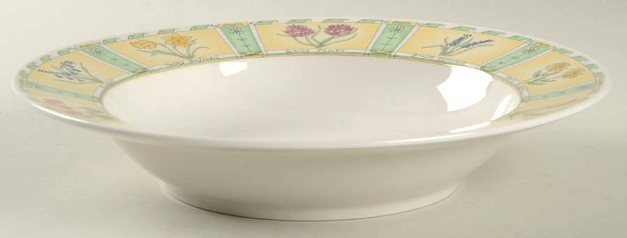 Spring Fair Rim Soup Bowl by China Pearl-1