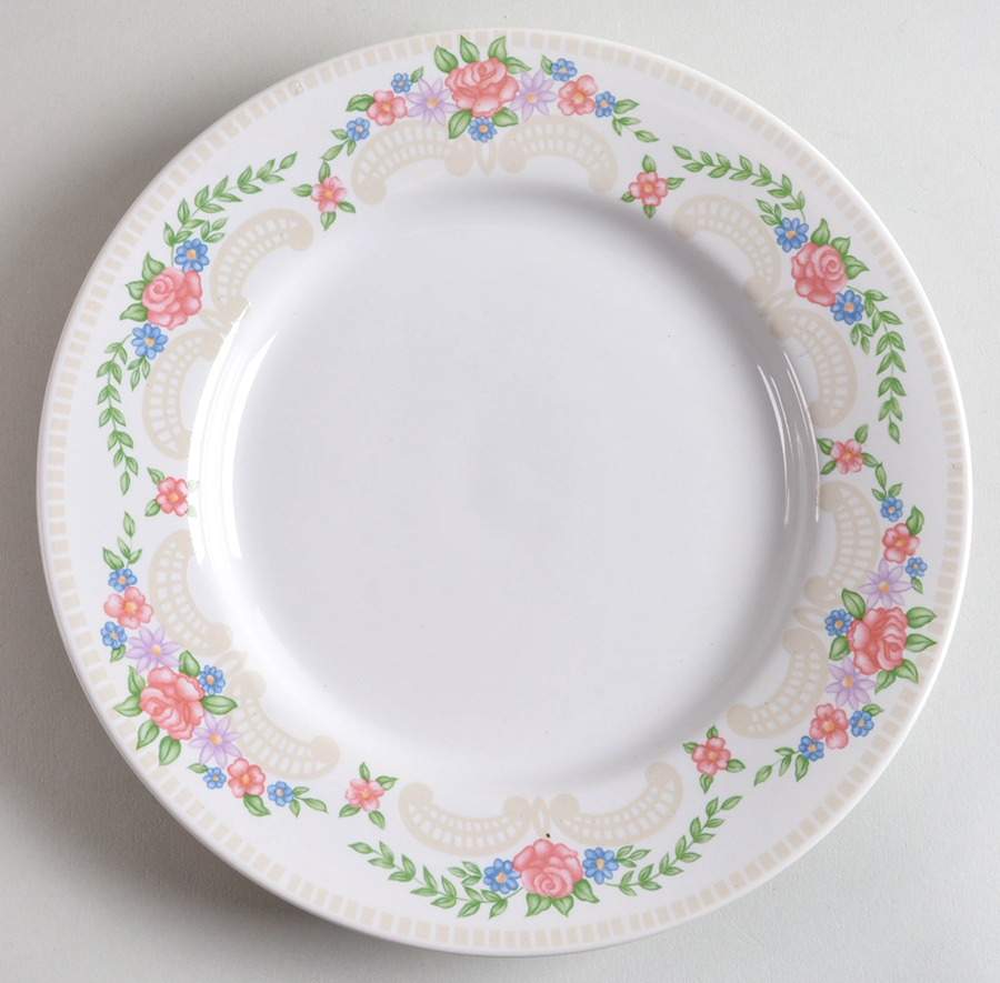 Champagne & Roses Salad Plate by Corning Corelle-1