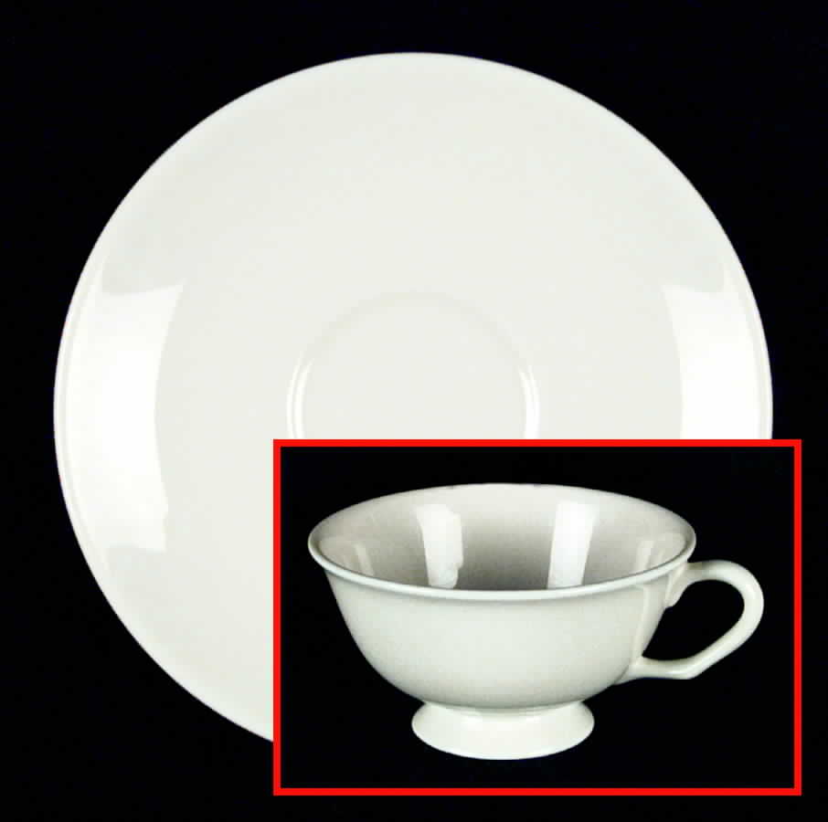 C27 Footed Cup & Saucer Set by Castleton (USA)-1