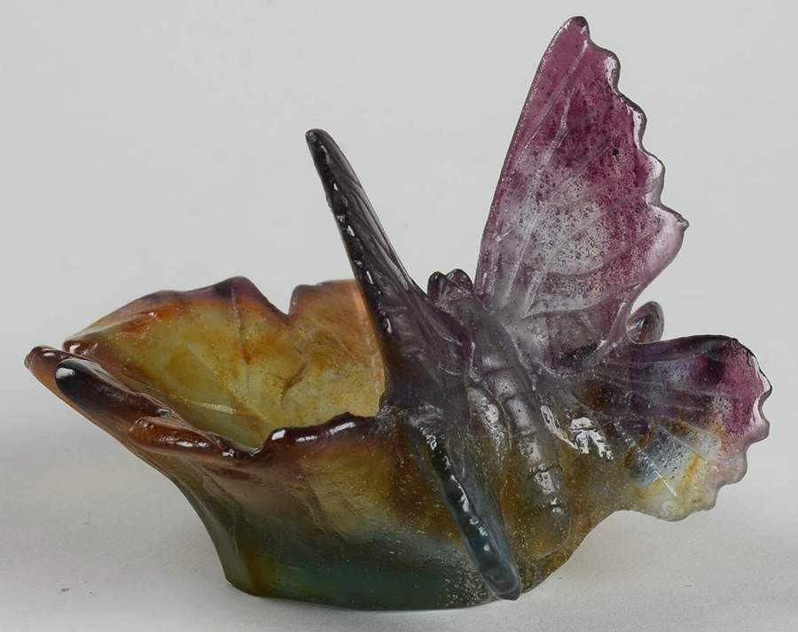 Butterfly Open Candy Dish by Daum-1