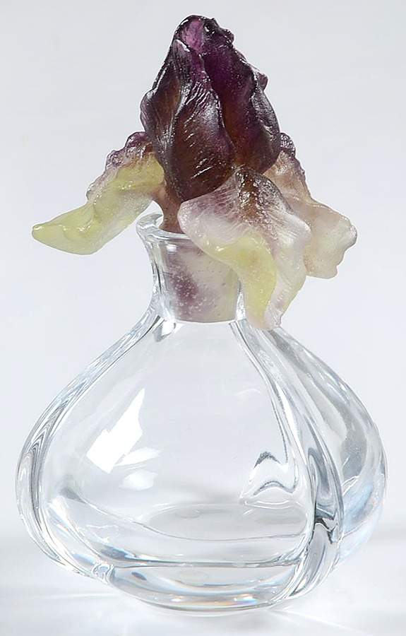 Iris Perfume Bottle & Stopper by Daum-1