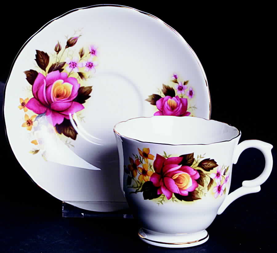 CRS44 Footed Cup & Saucer Set by Crown Staffordshire-1