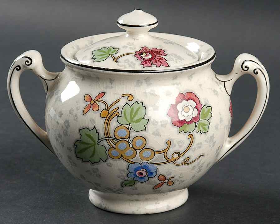 Beaumont Sugar Bowl & Lid by Crown Ducal-1