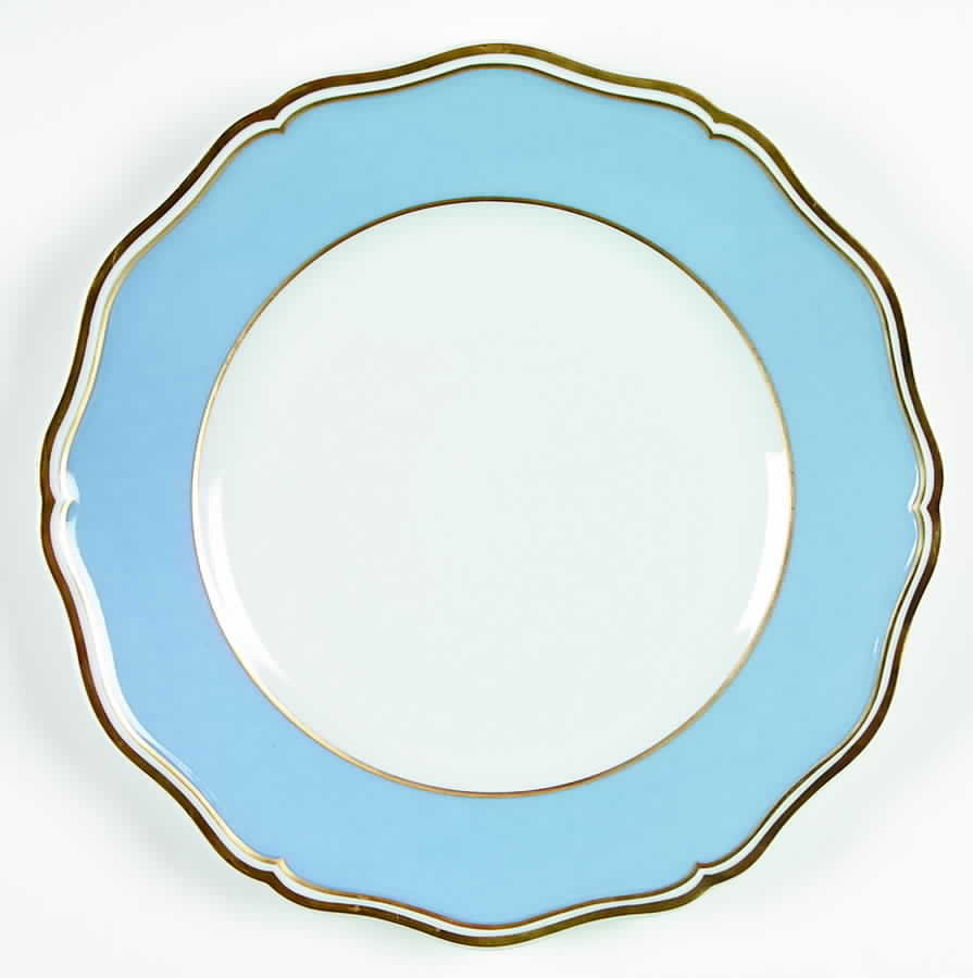 Polka Blue Dinner Plate by Ceralene-1