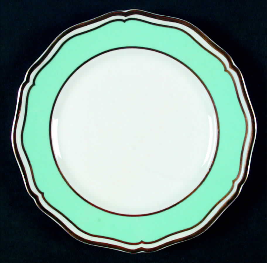 Polka Green Salad Plate by Ceralene-1