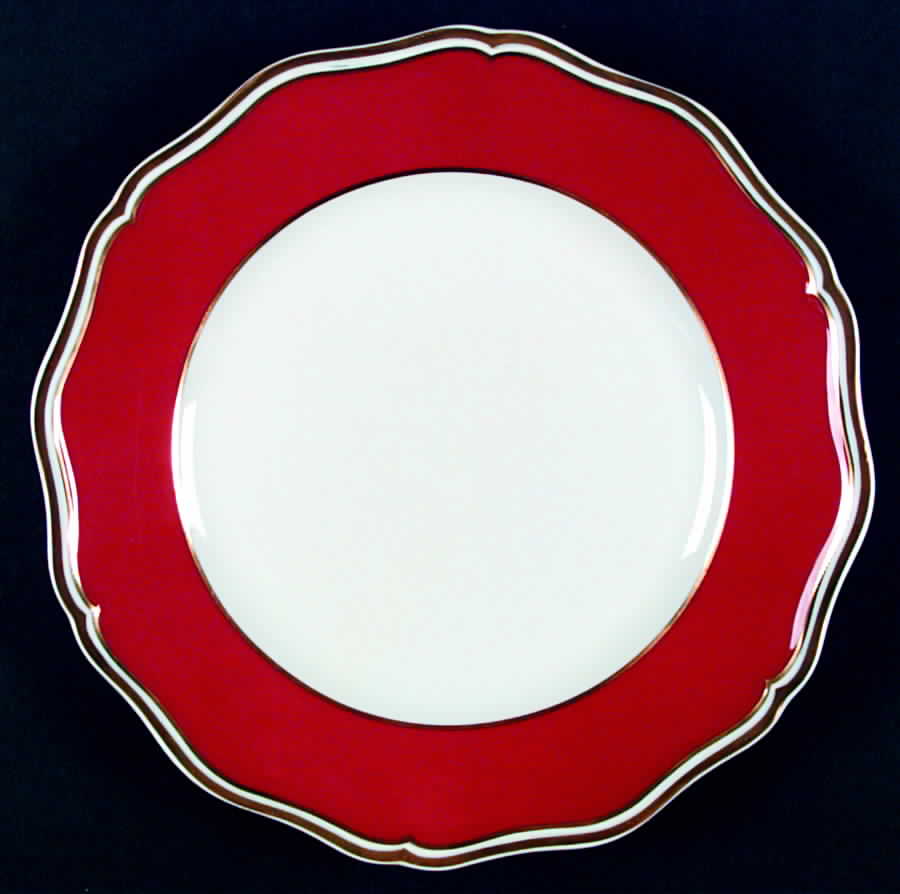 Polka Red Dinner Plate by Ceralene-1