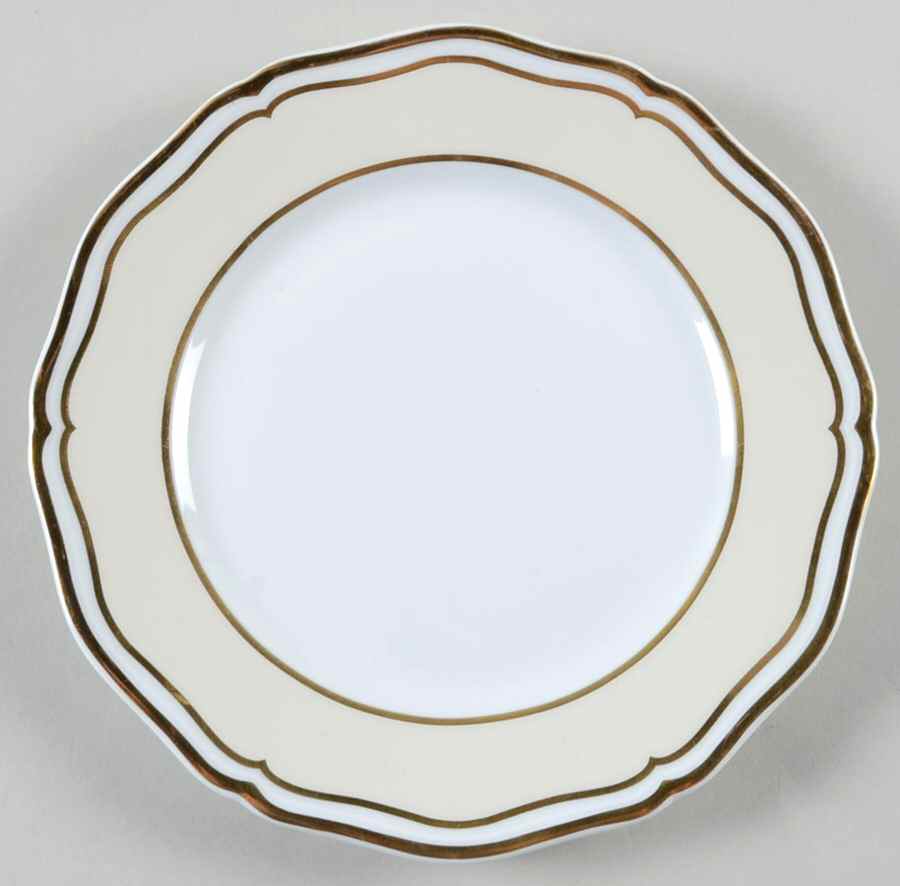 Polka Ivory Salad Plate by Ceralene-1