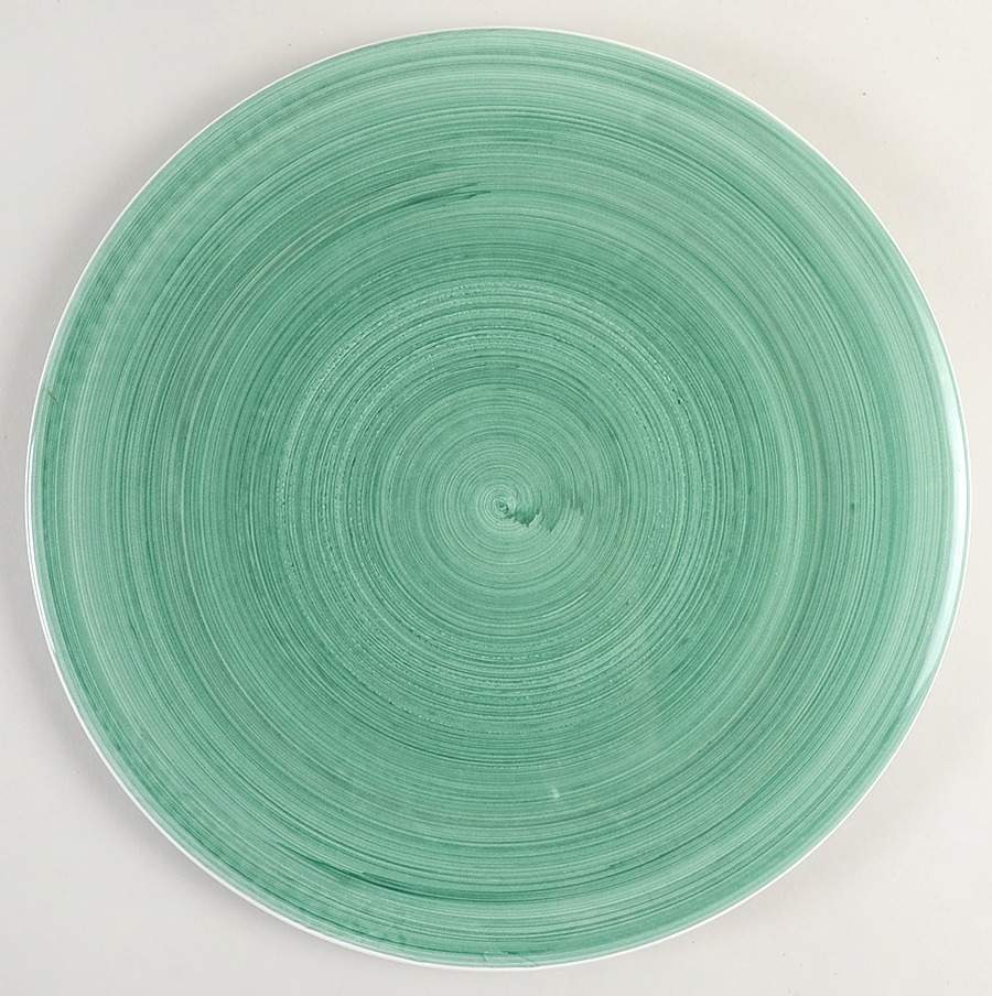 Solids Brush Green Service Plate (Charger) by Caleca-1