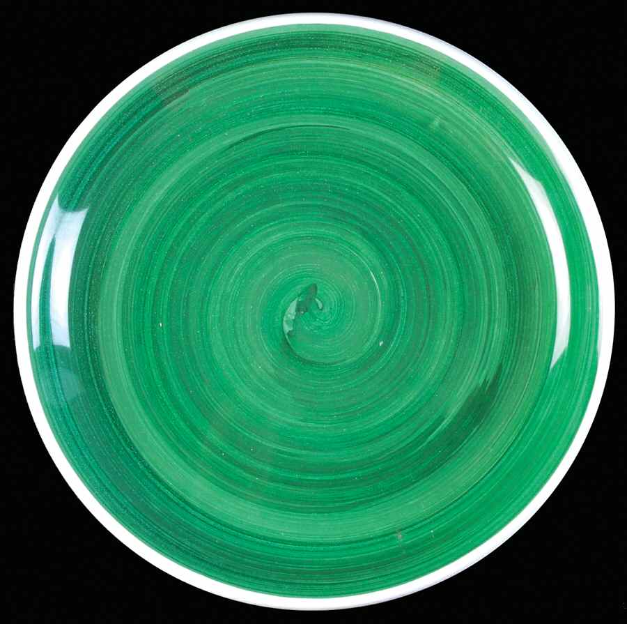 Solids Brush Green Salad Plate by Caleca-1