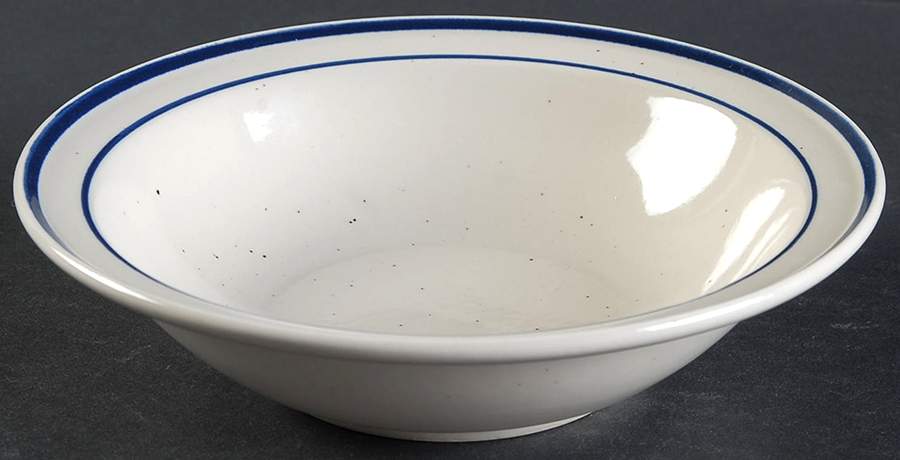 Krista Blue Rim Cereal Bowl by Country Casual-1