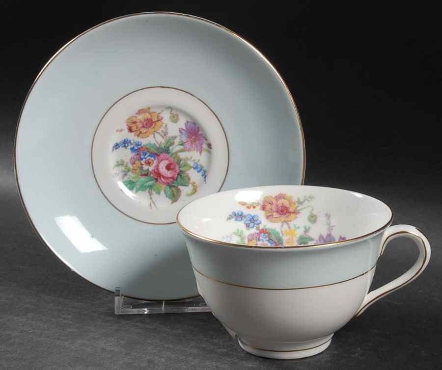 4783 Footed Cup & Saucer Set by Colclough-1